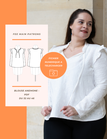 Patron blouse Anémone PDF