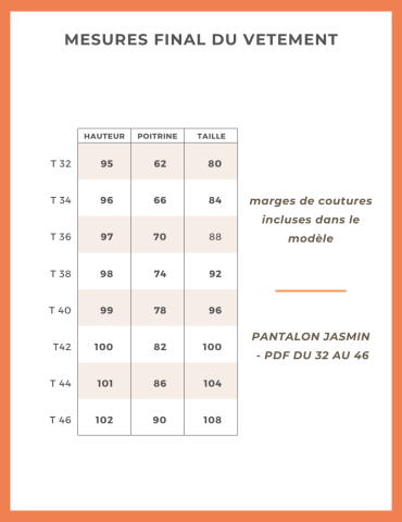 Patron pantalon Jasmin PDF